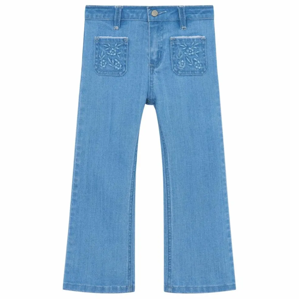Jean Flare Brodé | Bleu