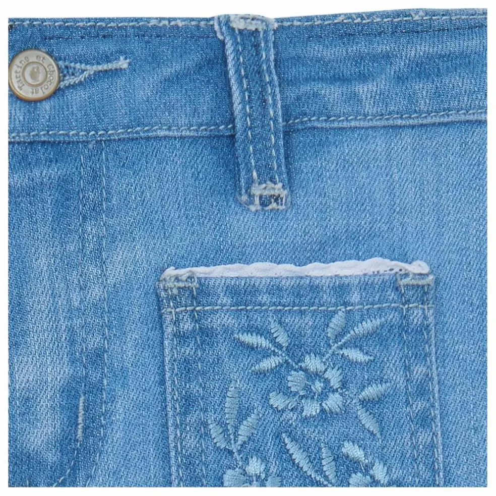 Jean Flare Brodé | Bleu