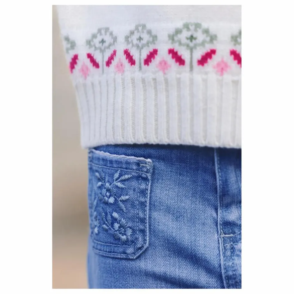 Jean Flare Brodé | Bleu