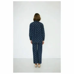 Jean Flowers Grid | Denim
