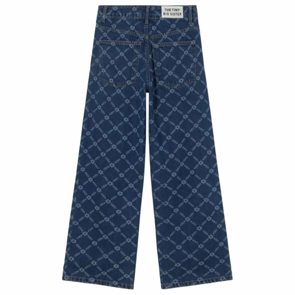Jean Flowers Grid | Denim