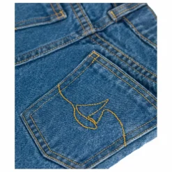 Jean Poches Brodées Coton Bio | Bleu jean