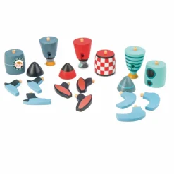 Jeu de Construction Fusées en bois - Set de 3