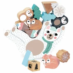 Jeu d'équilibre Eddy bear en bois - Michelle Carlslund