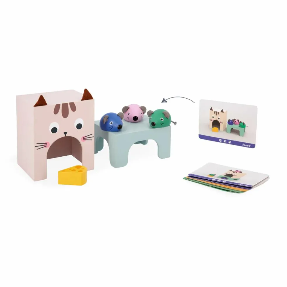 Jeu se repérer dans l'espace - Chat et souris