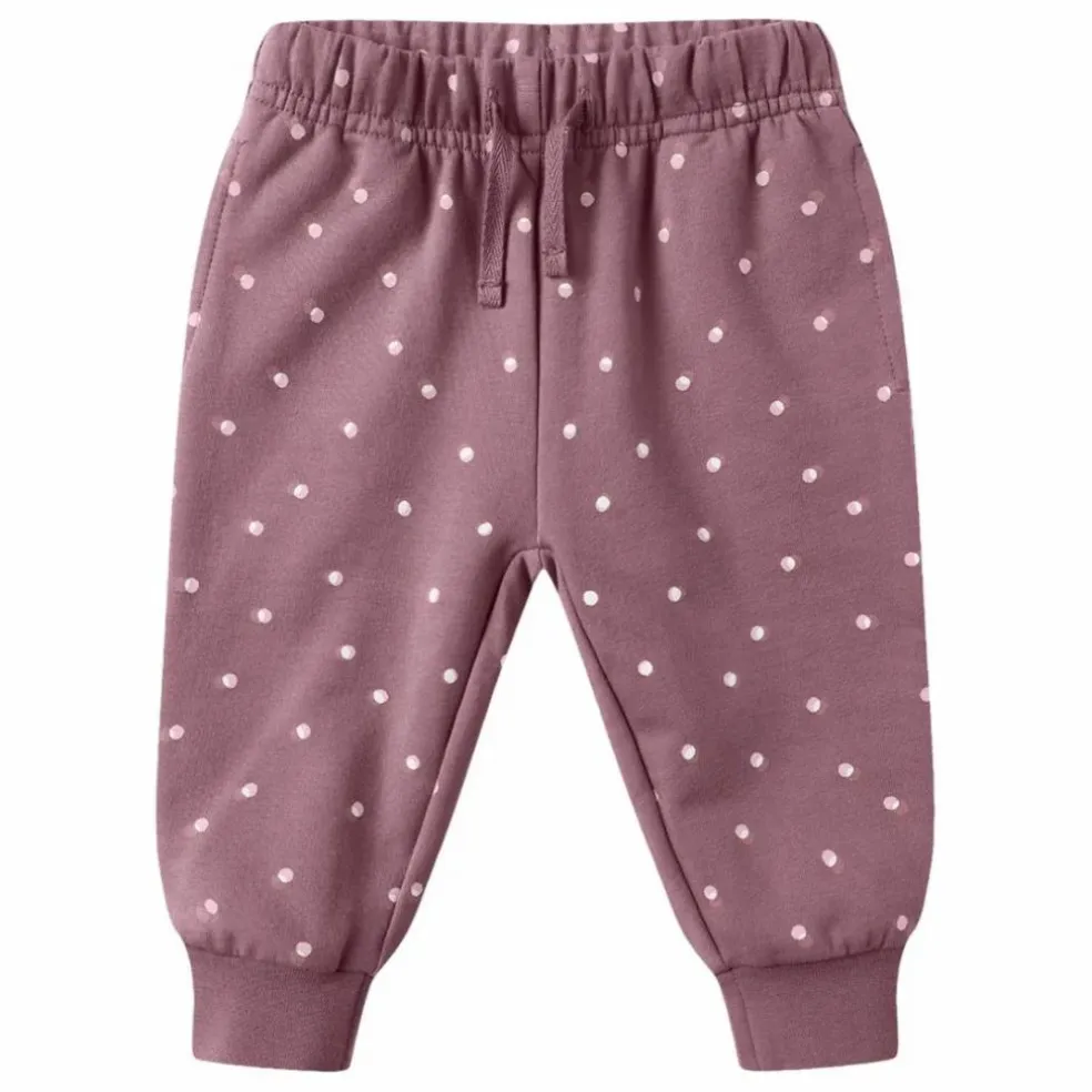 Jogger à Pois Coton Bio | Magenta