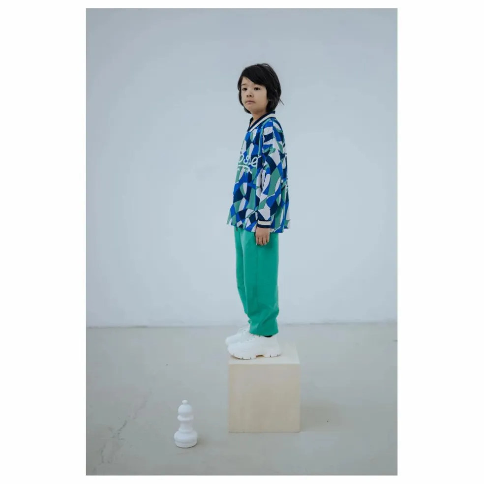Jogger Cordon Coton Bio | Turquoise