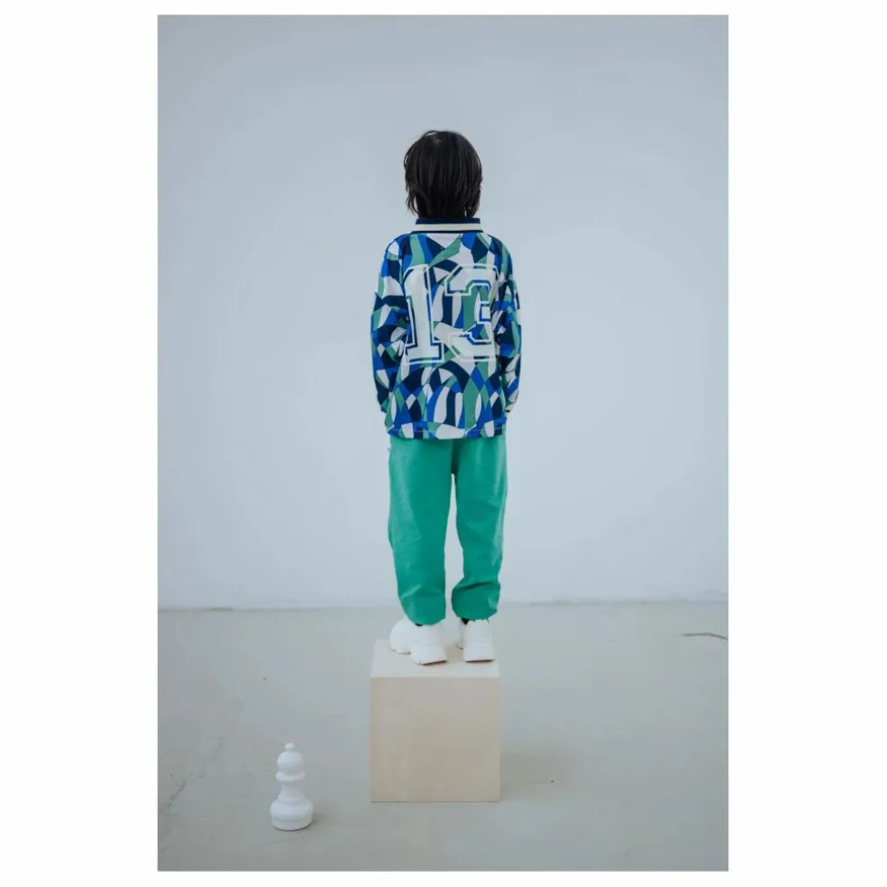 Jogger Cordon Coton Bio | Turquoise