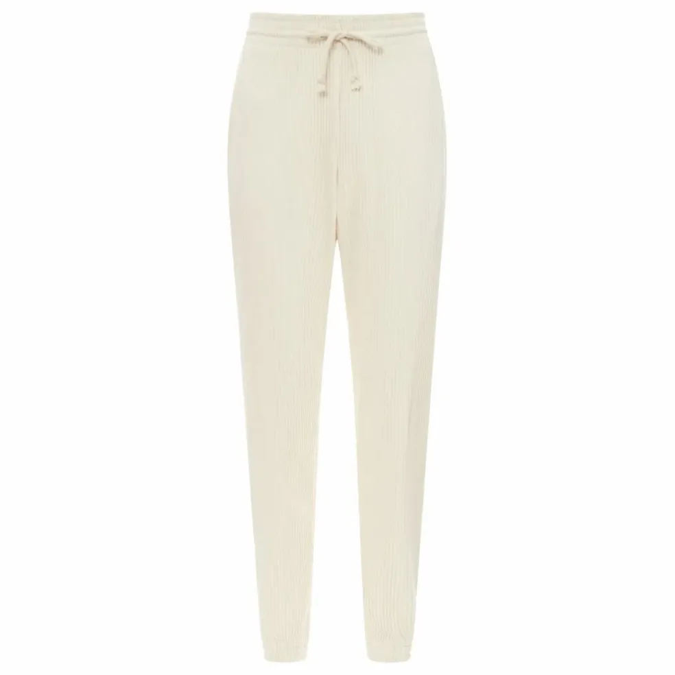 Jogger Côtelé Coton Bio | Blanc cassé