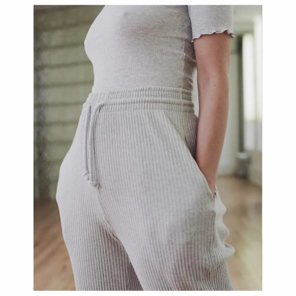Jogger Côtelé Coton Bio | Gris