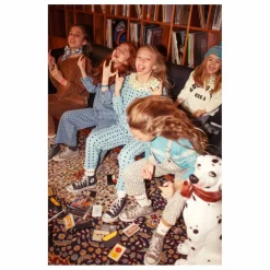 Jogger Côtelé Etoiles Coton Bio | Bleu