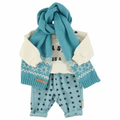 Jogger Côtelé Etoiles Coton Bio | Bleu