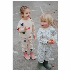 Jogger Lou Cœurs Coton Bio | Rose pêche