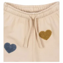 Jogger Lou Cœurs Coton Bio | Rose pêche