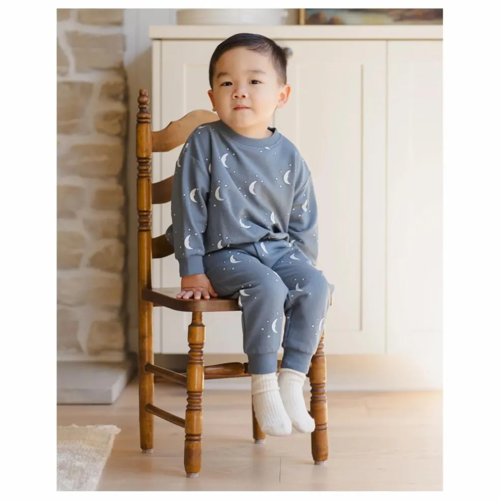 Jogger Lunes Coton Bio | Bleu gris