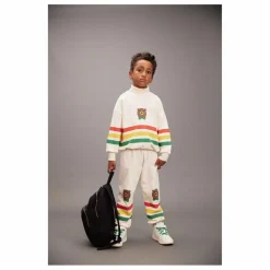 Jogger Ours Rayures Coton Bio | Ecru