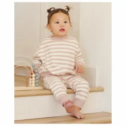 Jogger Rayé Coton Bio | Rose