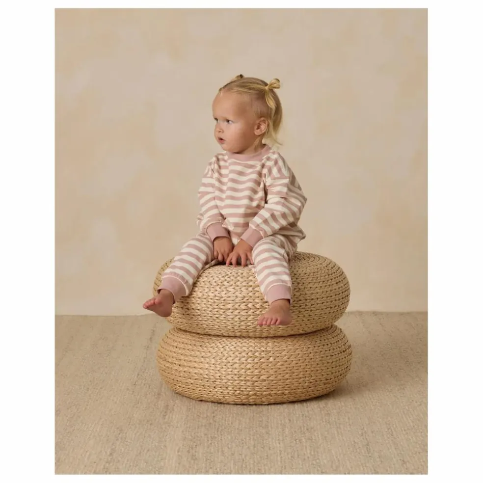 Jogger Rayé Coton Bio | Rose