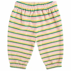 Jogger Rayé Velours | Ecru