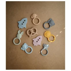 Jouet de dentition Fusée en silicone | Bleu