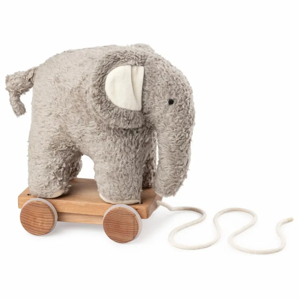 Jouet éléphant à tirer | Gris