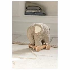 Jouet éléphant à tirer | Gris