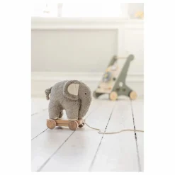 Jouet éléphant à tirer | Gris