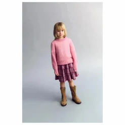 Jupe Adriana Carreaux Double Gaze de Coton | Rose