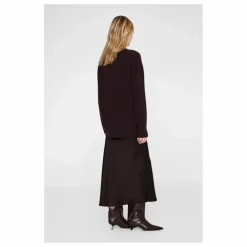 Jupe Bar Soie | Marron foncé