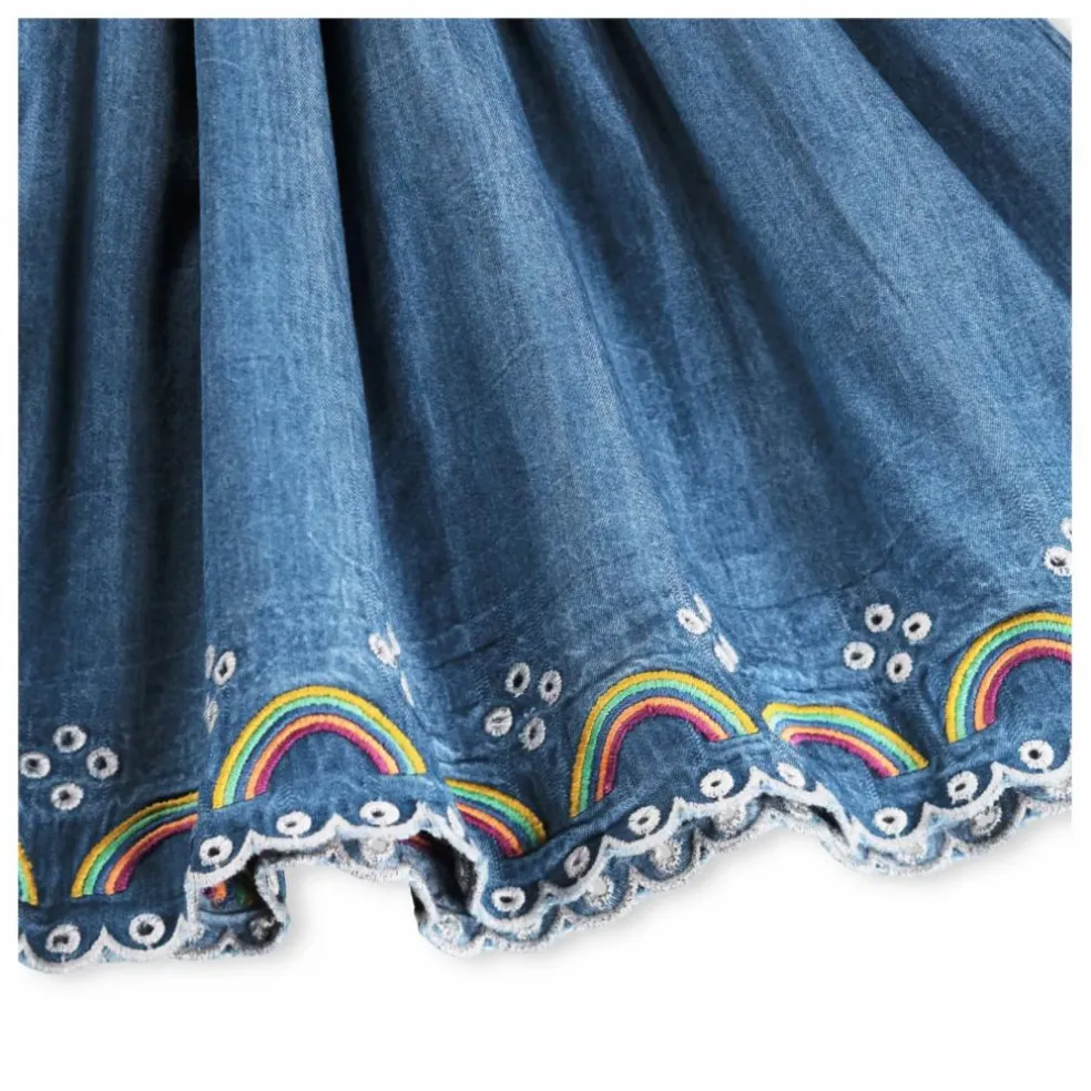 Jupe Bernie Arcs-en-ciel Coton Bio | Bleu