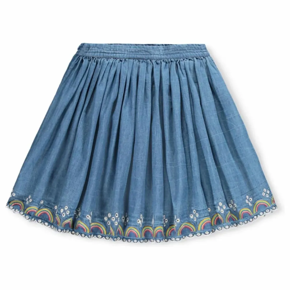 Jupe Bernie Arcs-en-ciel Coton Bio | Bleu