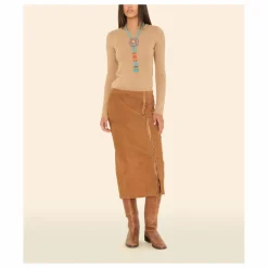 Jupe Bonnie Suède | Camel