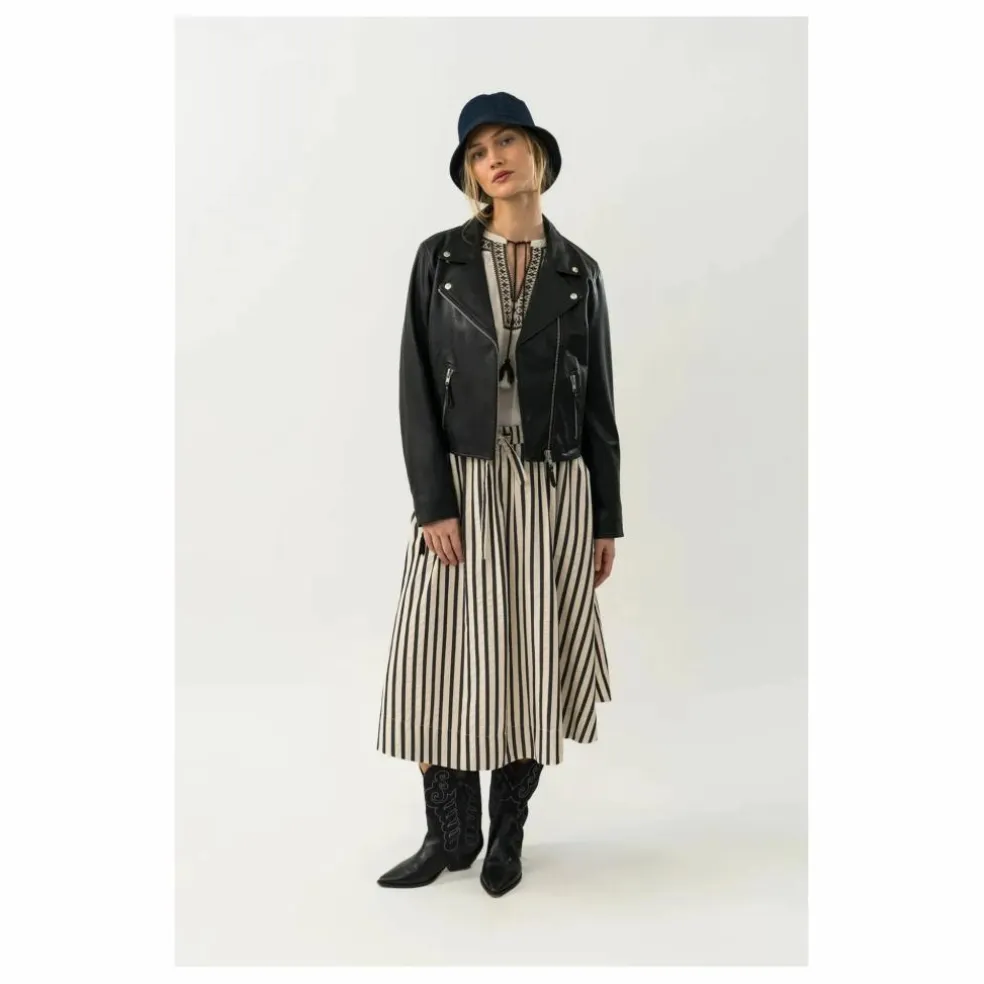 Jupe Bristol Rayures | Noir