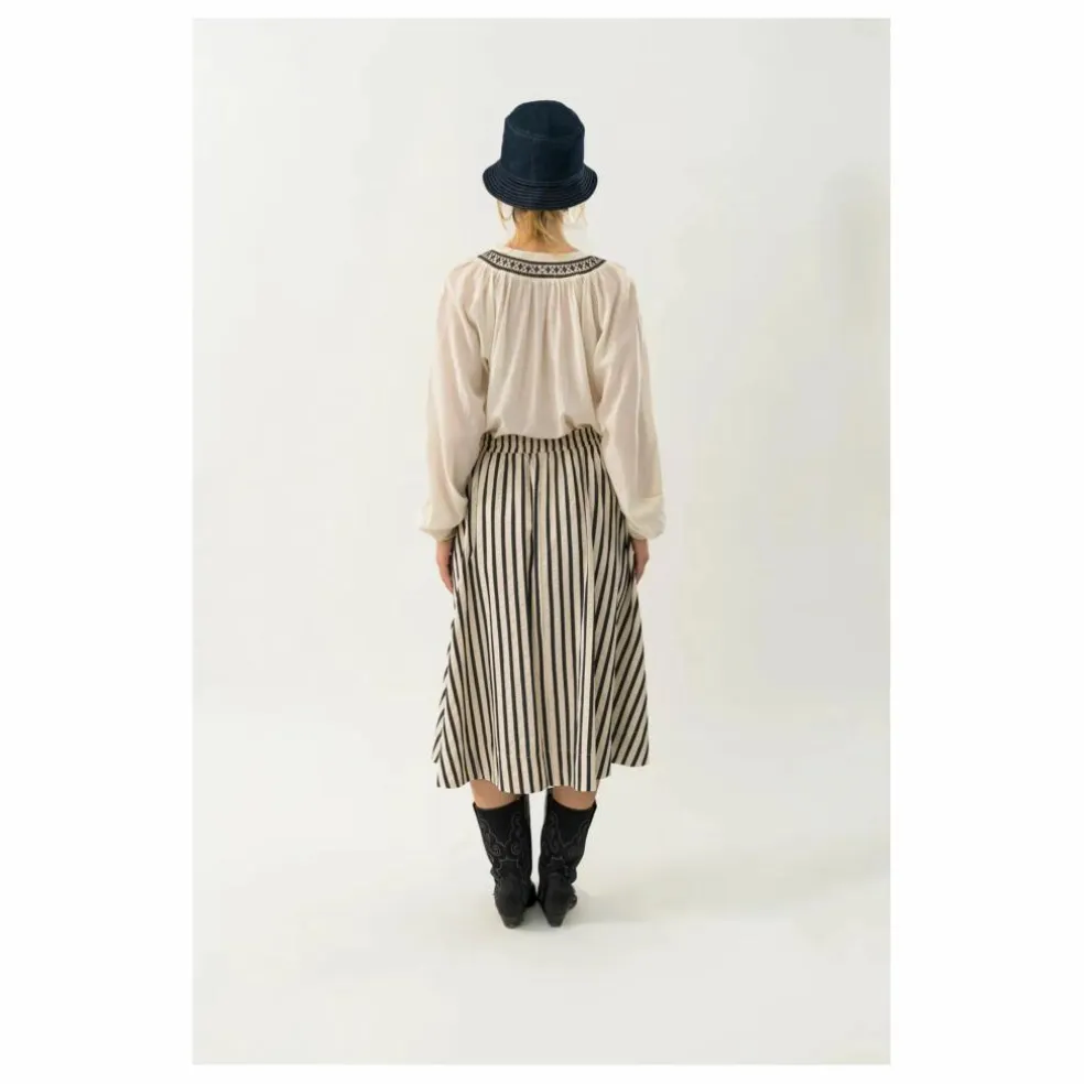 Jupe Bristol Rayures | Noir