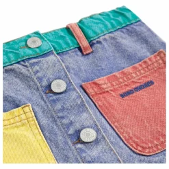 Jupe Colorblock Coton Bio | Bleu