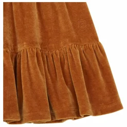 Jupe Courte Fille Elastiquée à la Taille en Velours | Noisette