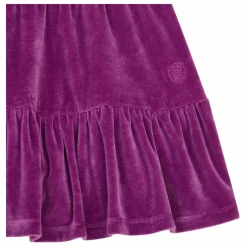 Jupe Courte Fille Elastiquée à la Taille en Velours | Rose fuschia