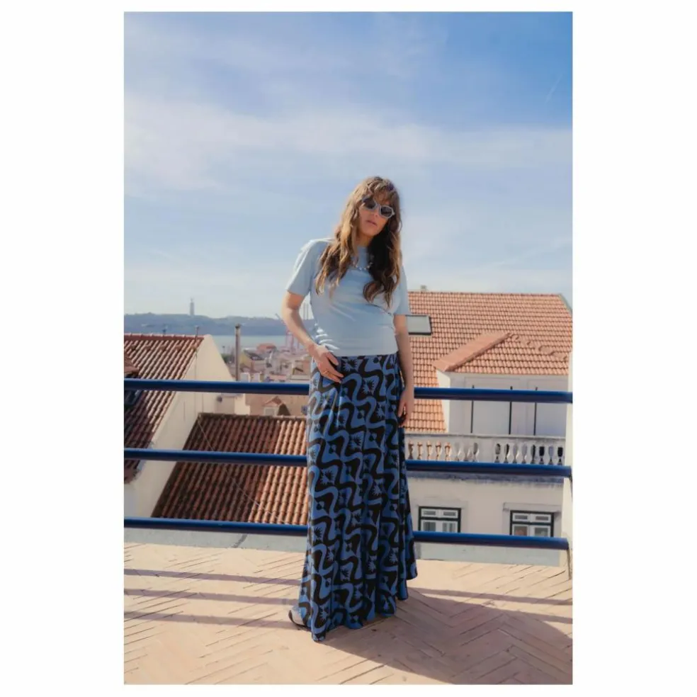 Jupe de Grossesse Carlota Full Moon | Bleu azur