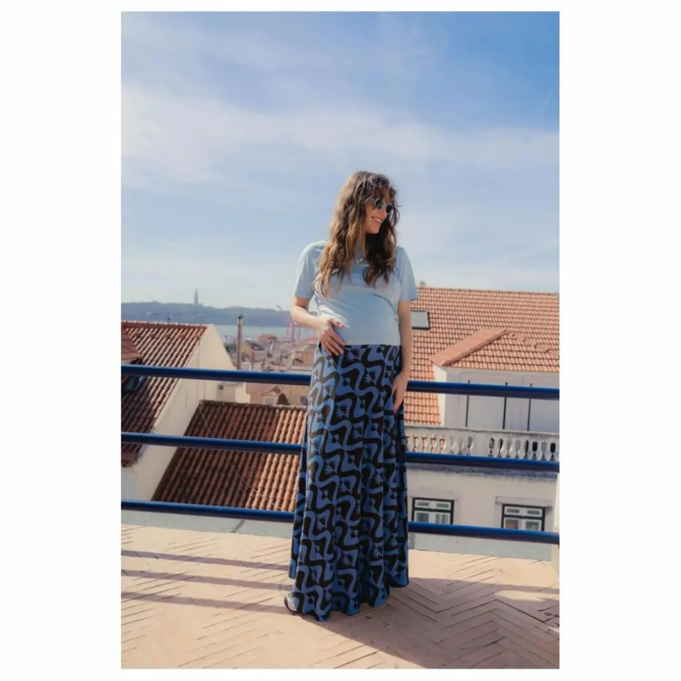Jupe de Grossesse Carlota Full Moon | Bleu azur