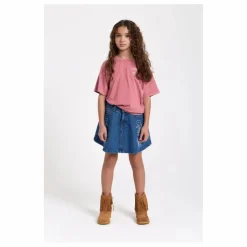 Jupe Denim Brodée Janis | Bleu jean