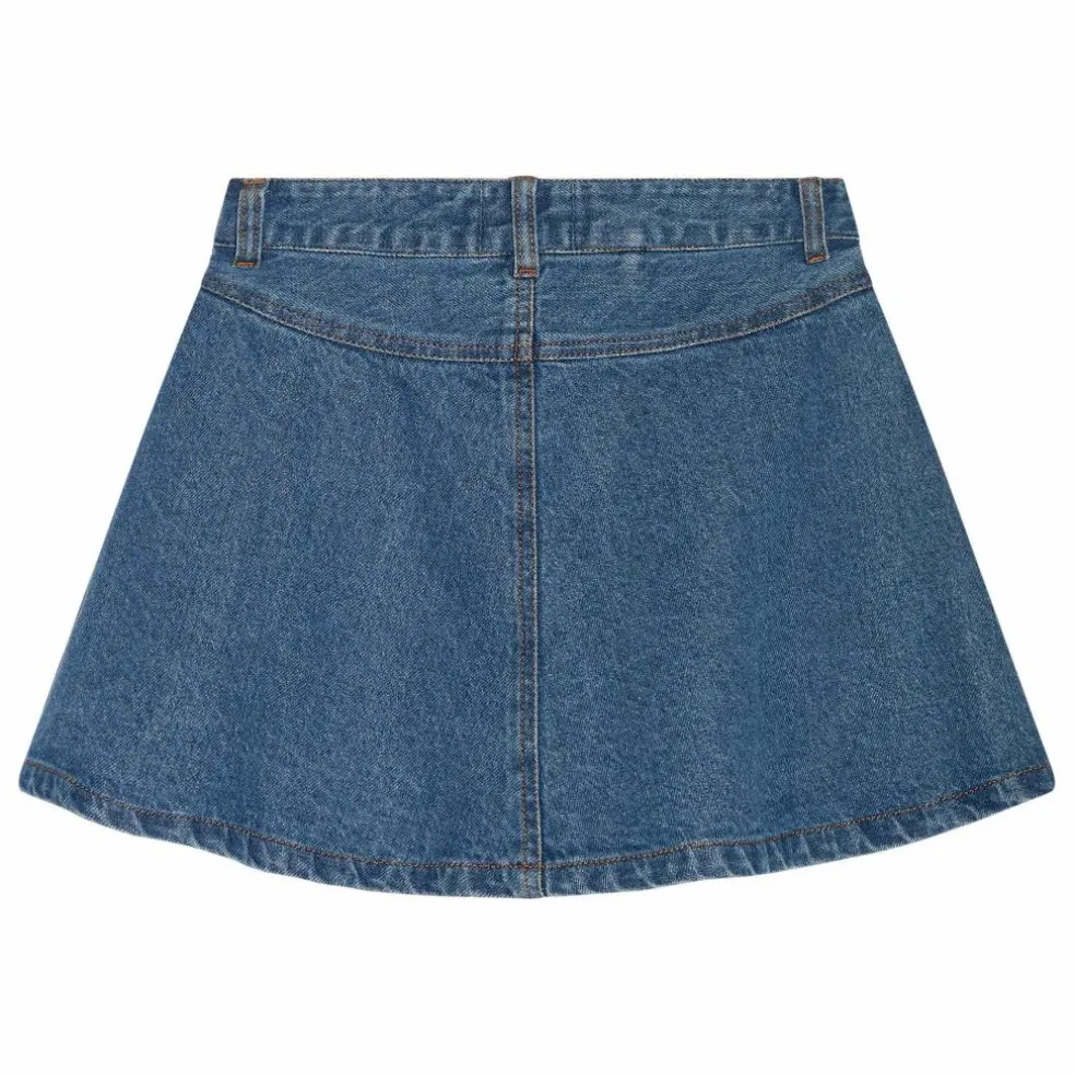 Jupe Denim Brodée Janis | Bleu jean