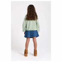 Jupe Denim Brodée Janis | Bleu jean