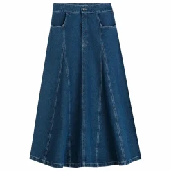 Jupe Flare Denim - Collection Femme | Bleu