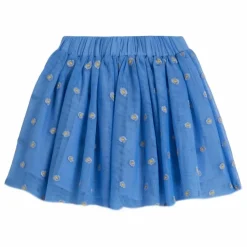 Jupe Fleurie Tulle | Bleu