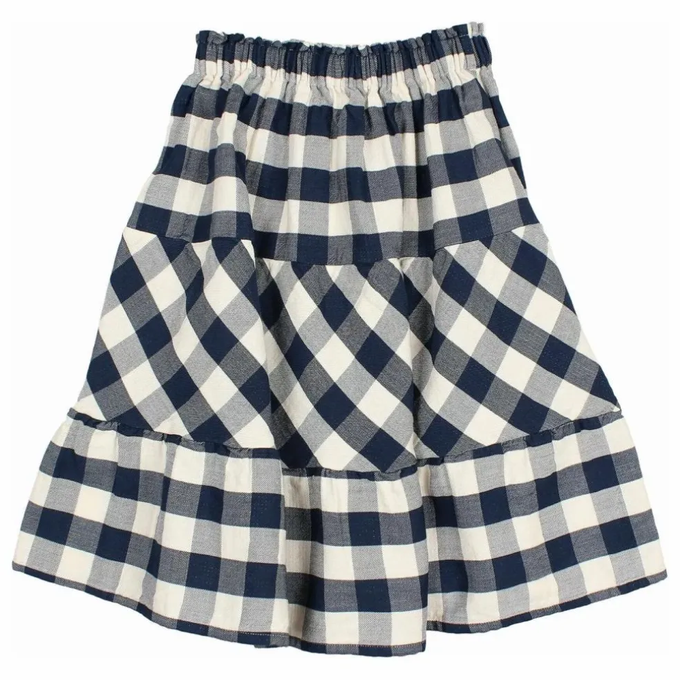 Jupe Gingham Carreaux | Bleu marine