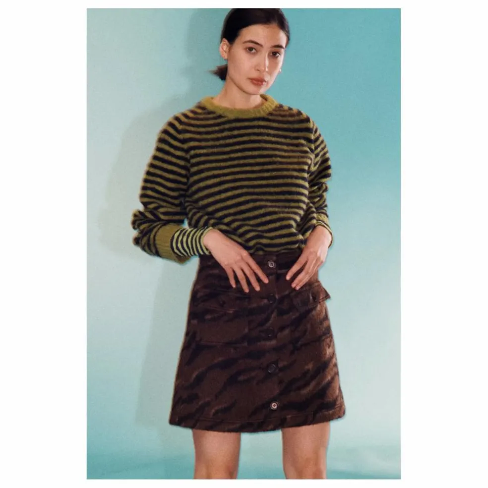 Jupe Jacquard Tigre | Brun