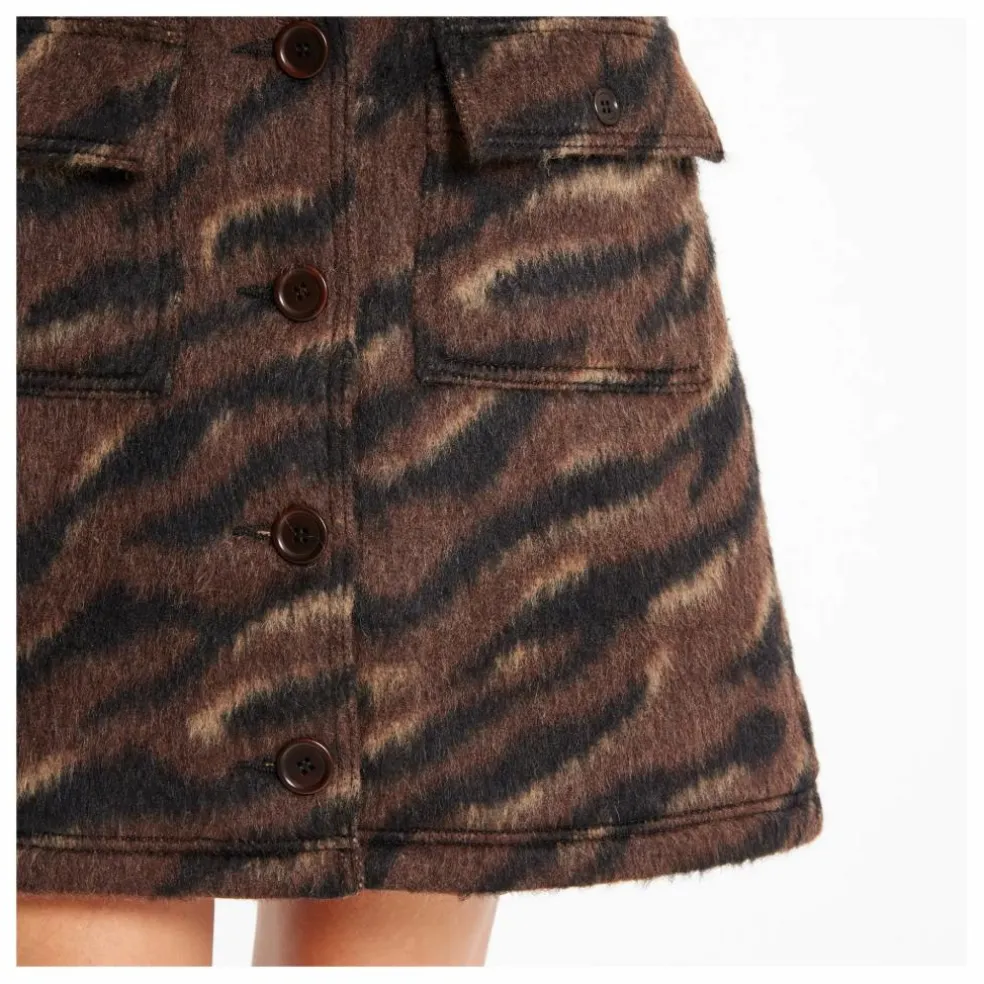Jupe Jacquard Tigre | Brun