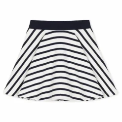 Jupe Jersey Marinière Cilou | Blanc