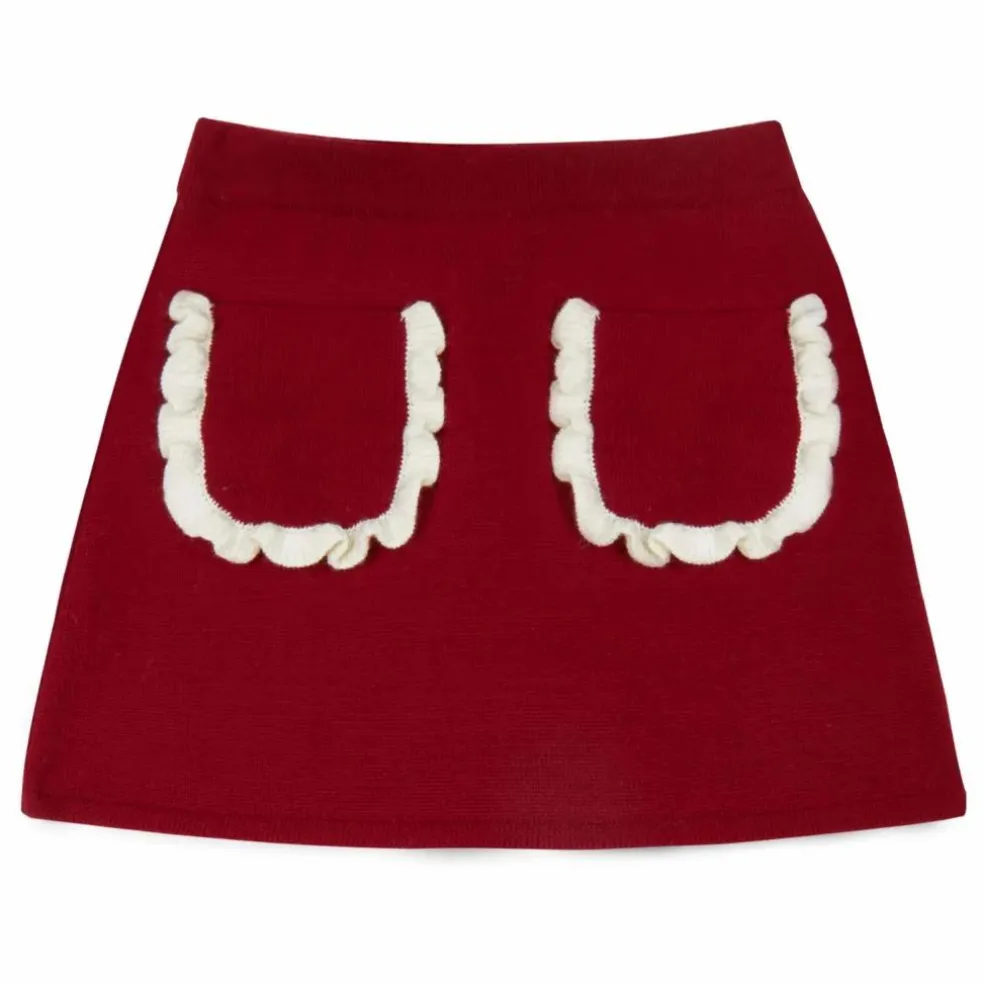 Jupe Lila Laine Mérinos | Rouge