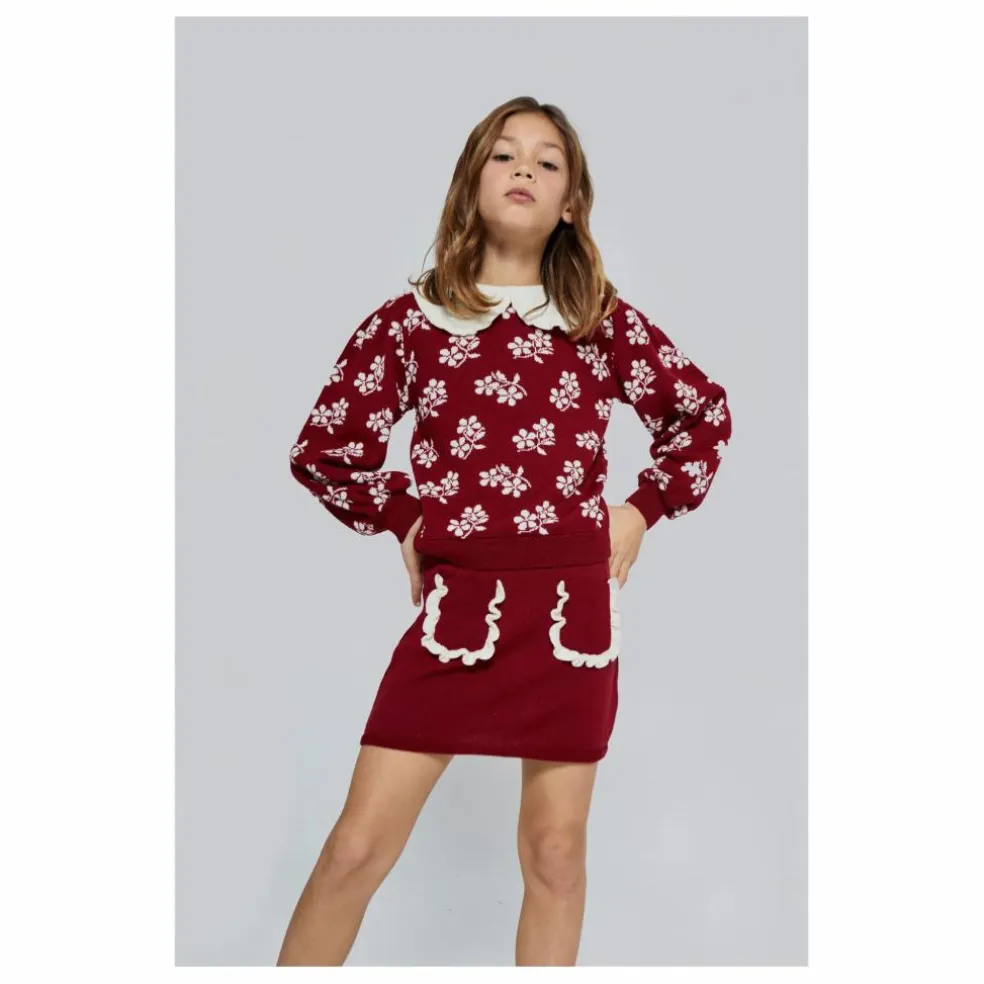 Jupe Lila Laine Mérinos | Rouge